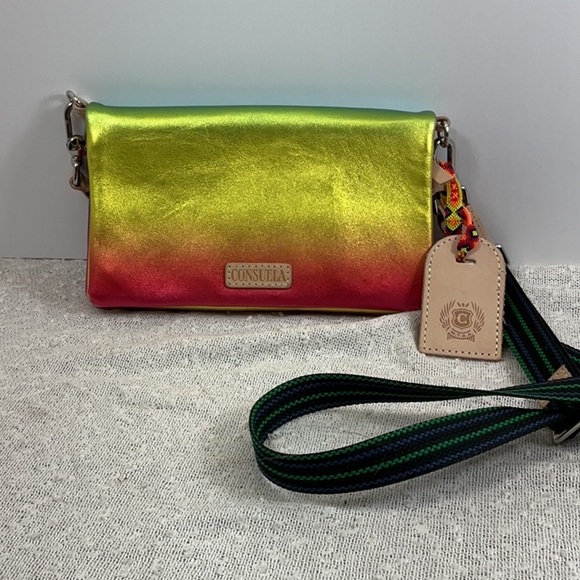 Consuela Handbags - CONSUELA  Anita Uptown Crossbody Purse Luggage Tag & Friendship Bracelet Rainbow